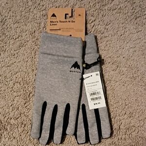 Burton Men's Gray Touch N Go Liner Gloves